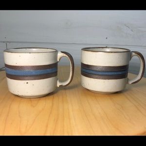 Otagiri Japan Blue Horizon cup mug (2) 8oz pottery